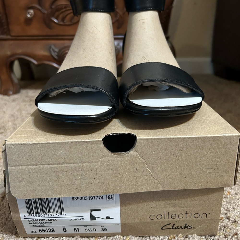 Clarks Black Caroleigh Anya Heels
